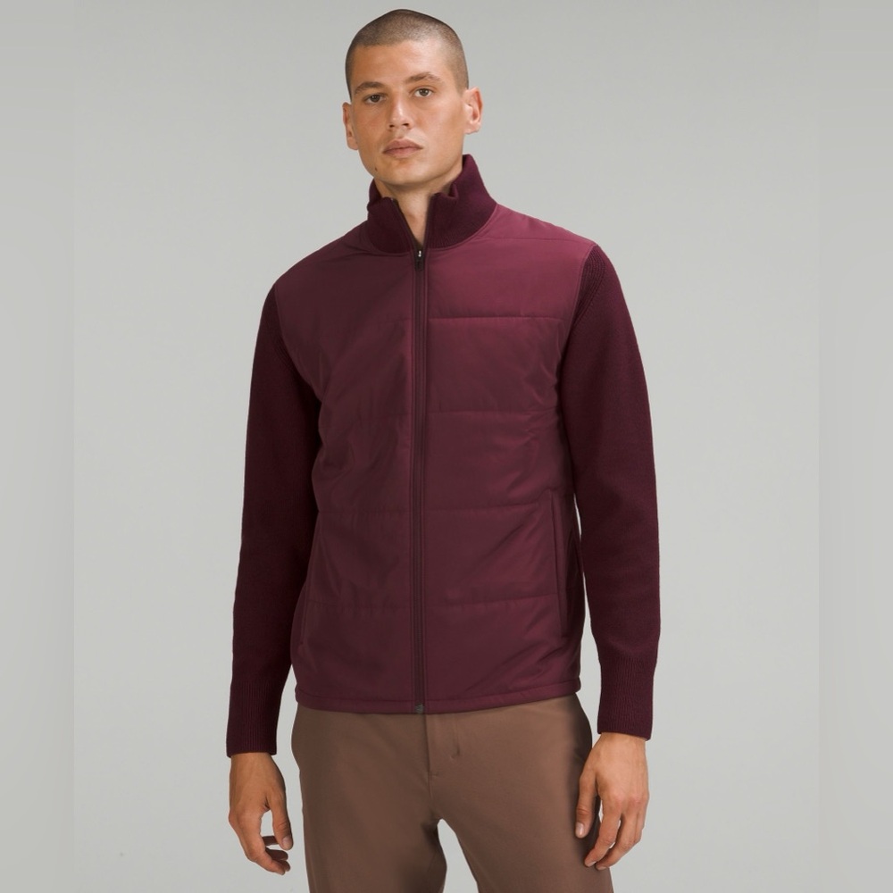 NWT Lululemon Men's Water Repellent Full Zip Sweater Merino Wool Blend Sz XXL